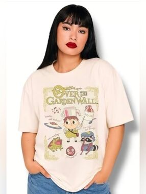 Over the Garden Wall Greg Moments T-Shirt Cream Hot Topic Cartoon Network sz S